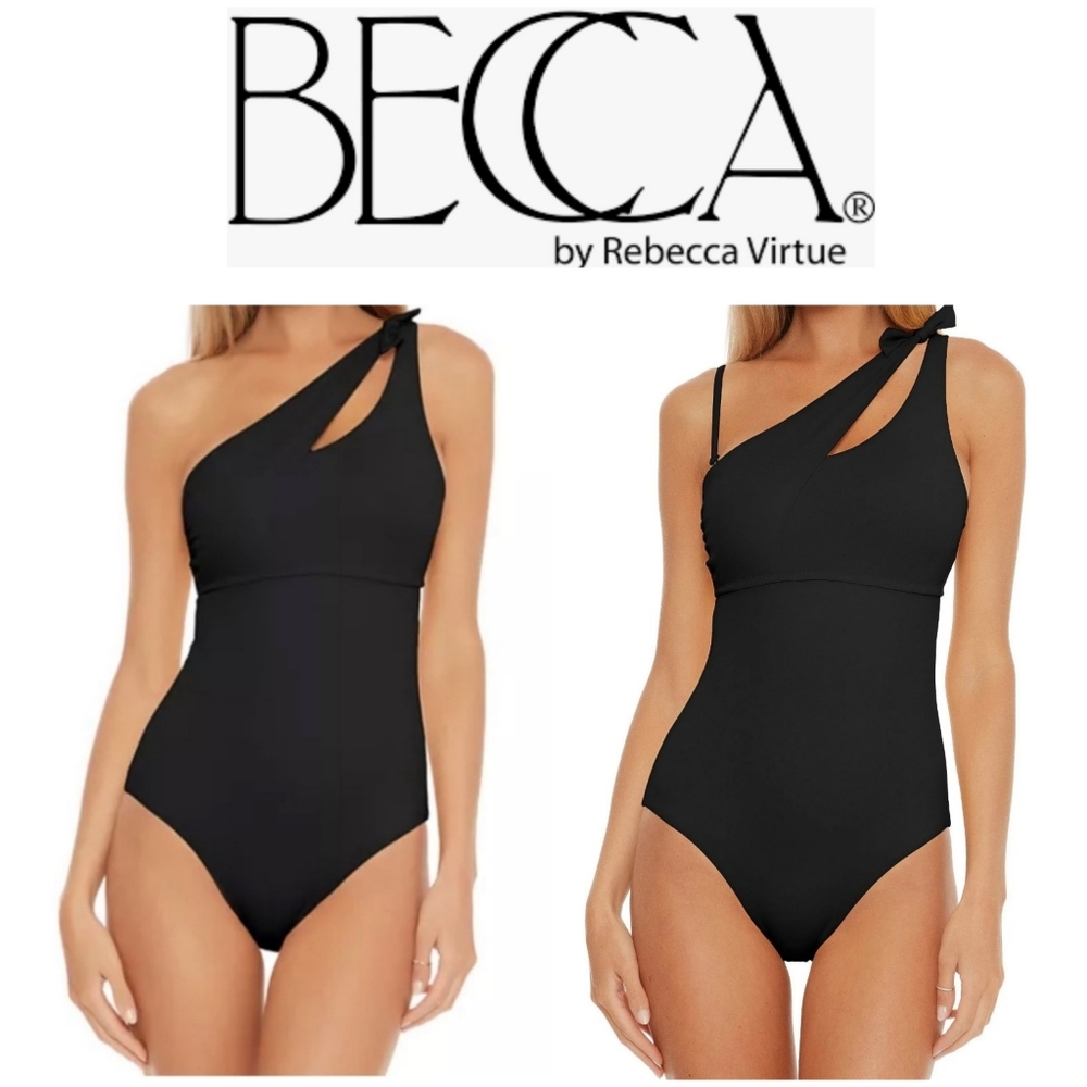 NEW BECCA Sadie Color Code Asymmetrical Swimsuit
